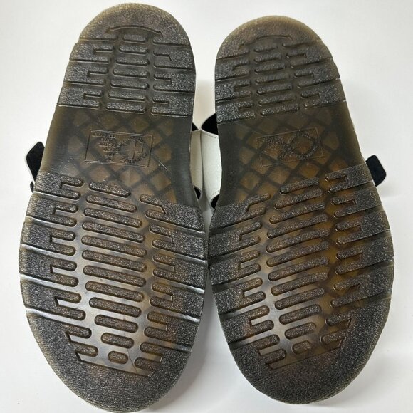 New Dr Martens Romi Crackle White and Black Bow Leather Sandals size 9 Shoes - Picture 7 of 8